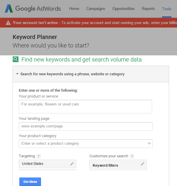 Keyword Planner – Google AdWords1
