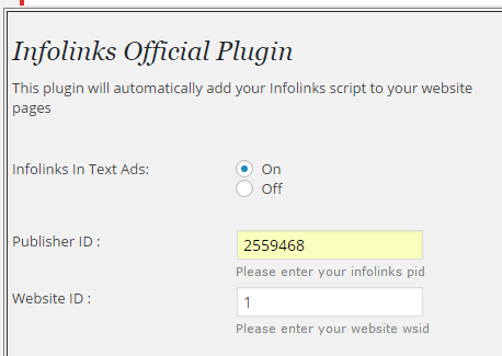 Info Links Text Ads ‹ YTechWeb — WordPress